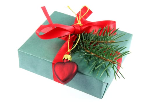 Christmas gift with heart