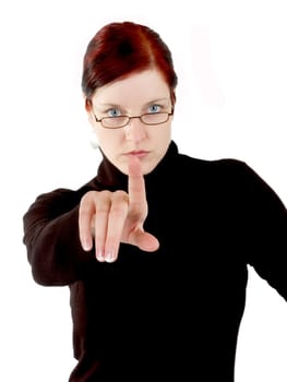 Woman with glasses