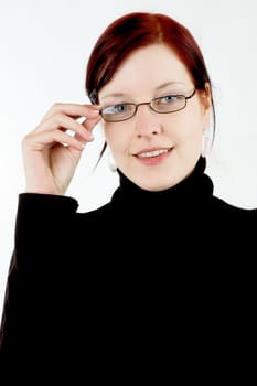 Woman with glasses