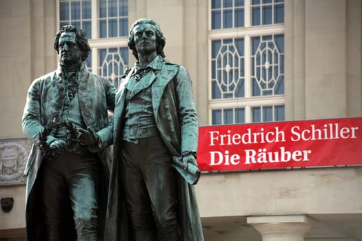Our two great princes of poets on the Theatre Square in Weima
