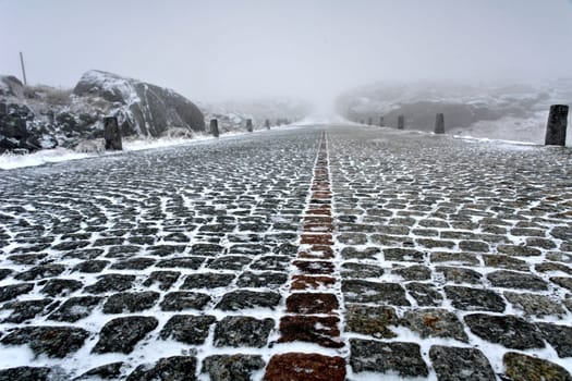 first snow on the Gotthard Pass - 1