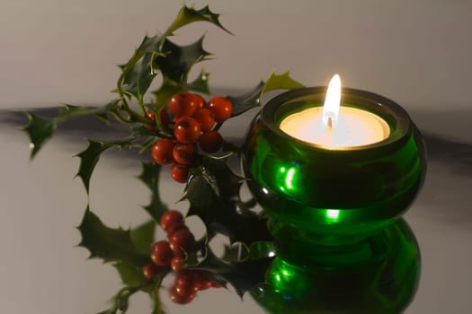 burning tea light
