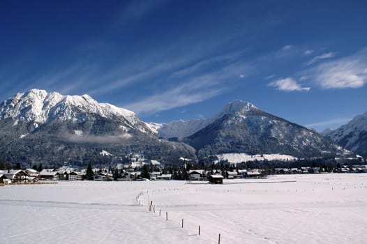 Snow-covered Oberstdorf