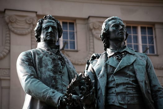Our two great princes of poets on the Theatre Square in Weima