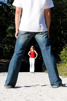 Young couple in concept shot I