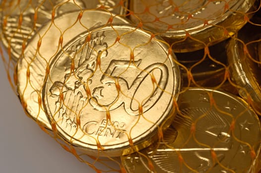 Chocolate euro coins