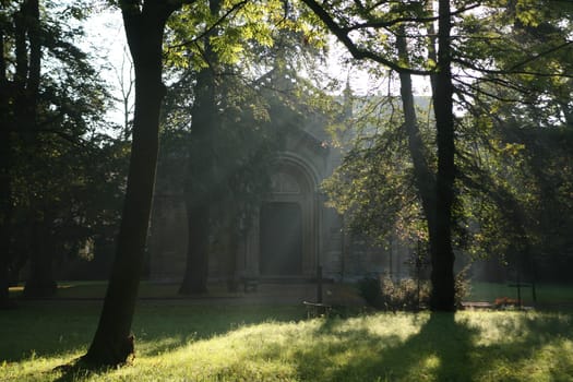 At the historic cemetery in Weimar