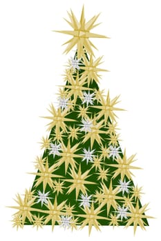 Christmas tree traditional without isolated without background