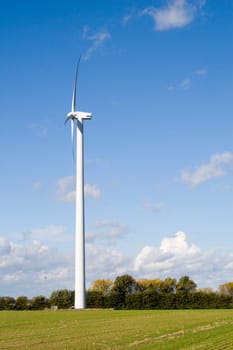 Wind turbine in the field