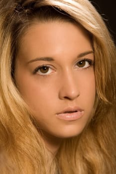Portrait of a blonde woman