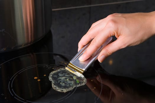 Ceramic hob cleaning