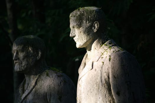 In an old cemetery