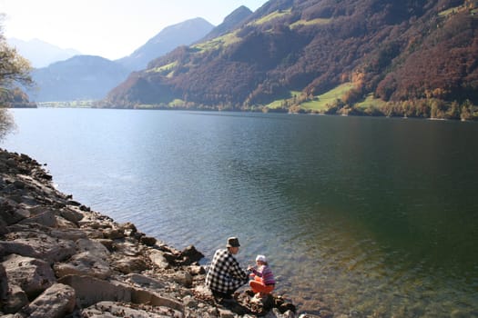 At the sunny lake