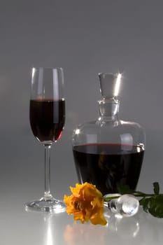 Wine with rose