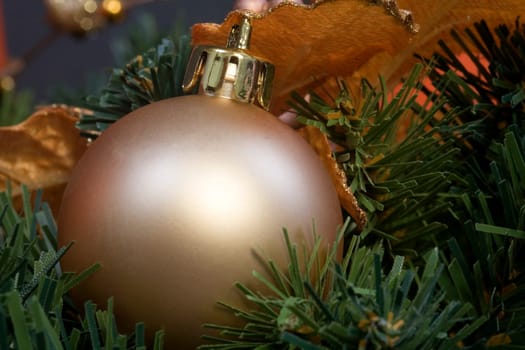 Golden Christmas ball
