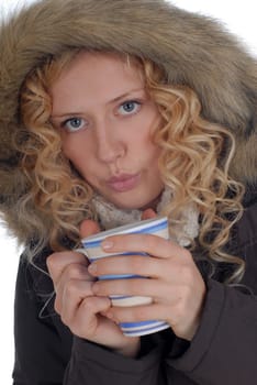Warm drink in winter