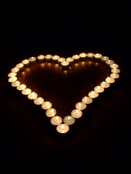 Tea light heart