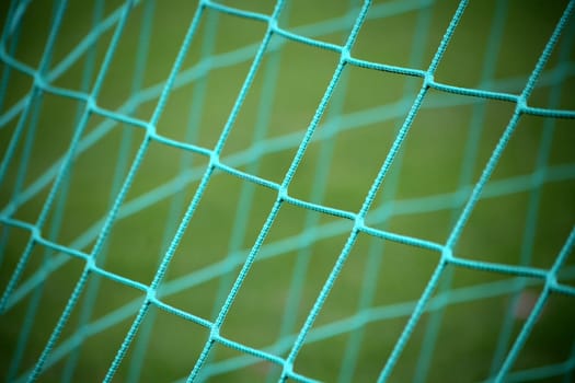 Close-up of a soccer goal