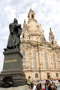 Luther in front of Frauenkirche