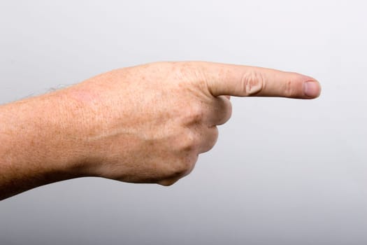 Hand pointing right