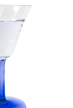 Wine glass with blue stem