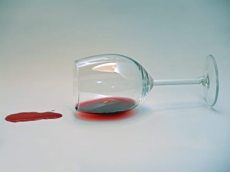 Fallen wine glass