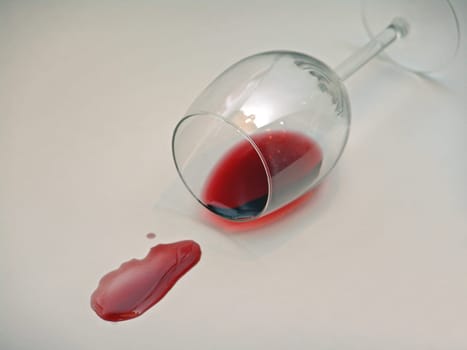 Fallen wine glass