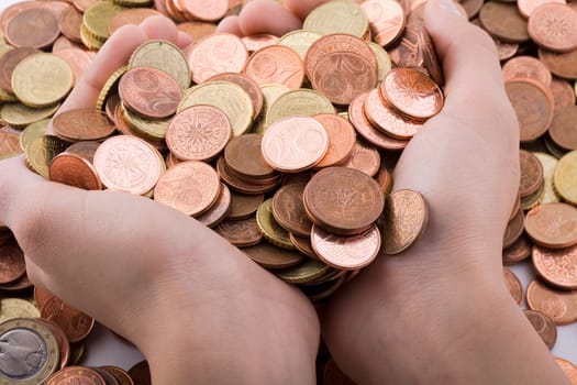 Handful of coins