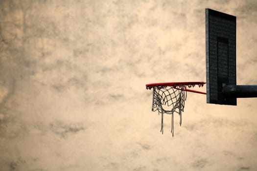 Sports equipment in a schoolyard