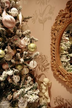 Christmas tree traditional without isolated without background