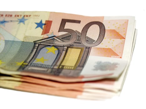 Fifty euro bills