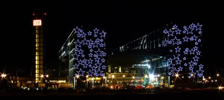 Berlin's main train station for Christmas