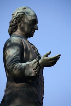 Bronze statue on Wielandplatz in Weimar