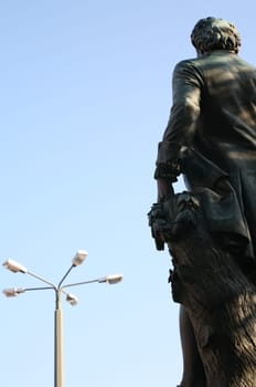 Bronze statue on Wielandplatz in Weimar
