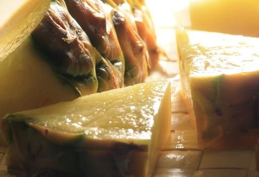 Juicy pineapple chunks