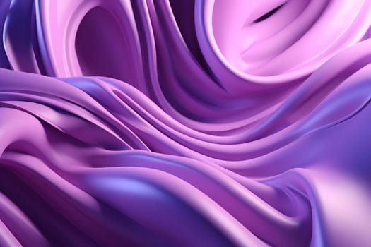 Abstract smooth shaped formless opaque pastel purple liquid flow background. Neural network generated in May 2023. Not based on any actual person, scene or pattern.