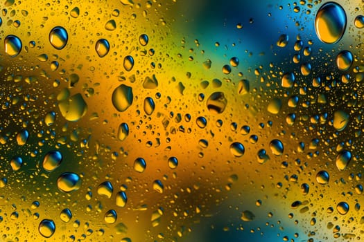 seamless yellow texture and full-frame background of water with oil or air bubbles. Neural network generated in May 2023. Not based on any actual person, scene or pattern.