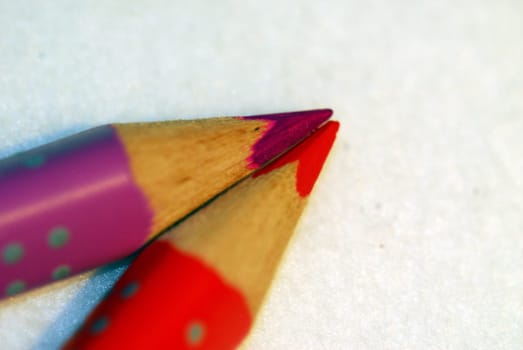 Colored pencils red-violet