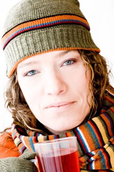 Portrait with cap and scarf
