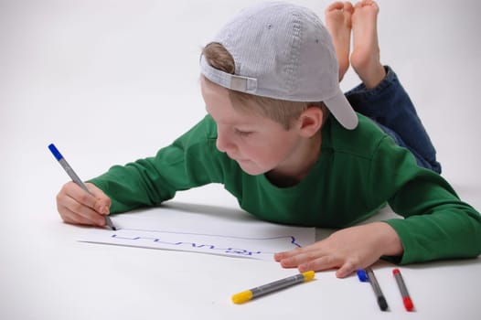 Child painting