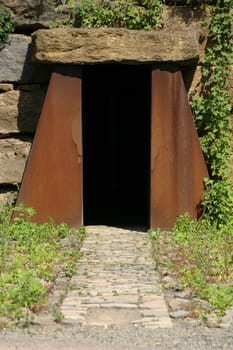 Entrance to a mine tunnel