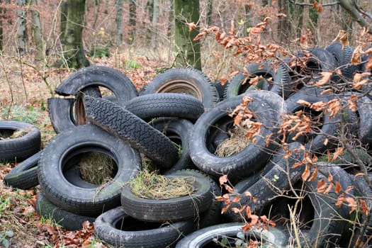 Tire stockpile