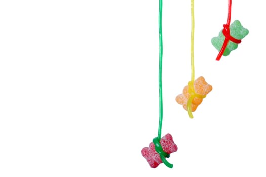 Hanging gummy bears