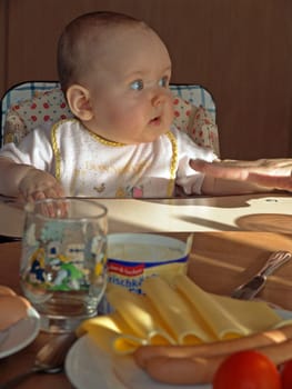 At the dining table