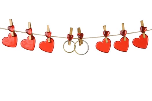 Rings on clothesline