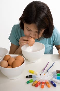 Blowing out the egg