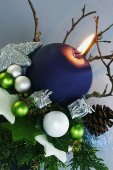Advent decoration blue