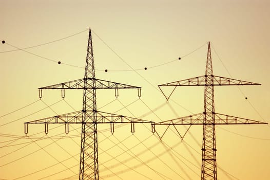 Electricity pylons