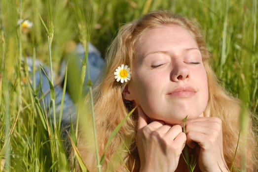 Young woman enjoying the summer