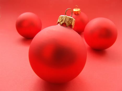 Red Christmas tree baubles